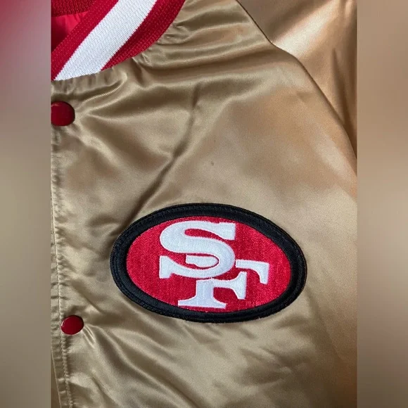 Vintage San Francisco 49ers Locker Line Good Satin Jacket Size XL - Picture 2 of 12